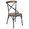 Flash Furniture Advantage X-Back Chair with Metal Bracing and Fruitwood Seat X-BACK-METAL-FW - alternate 5
